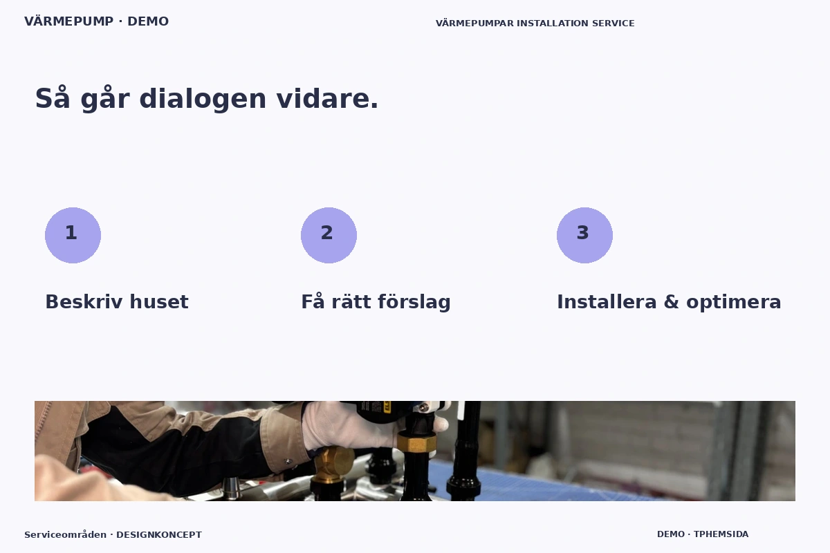 Serviceområden – Så fungerar dialogen för värmepump