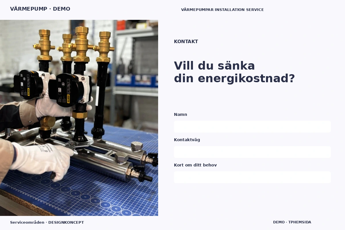 Serviceområden – Kontakt för värmepump