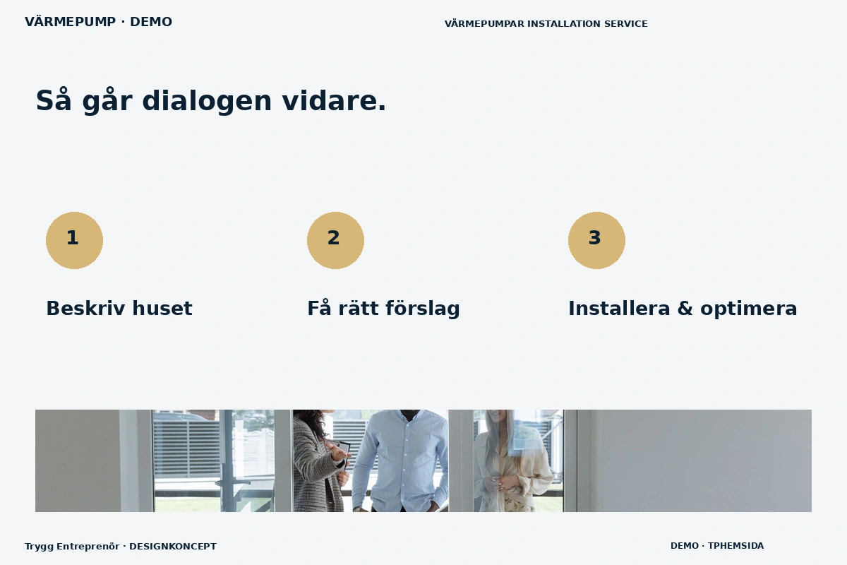 Trygg Entreprenör – Så fungerar dialogen för värmepump