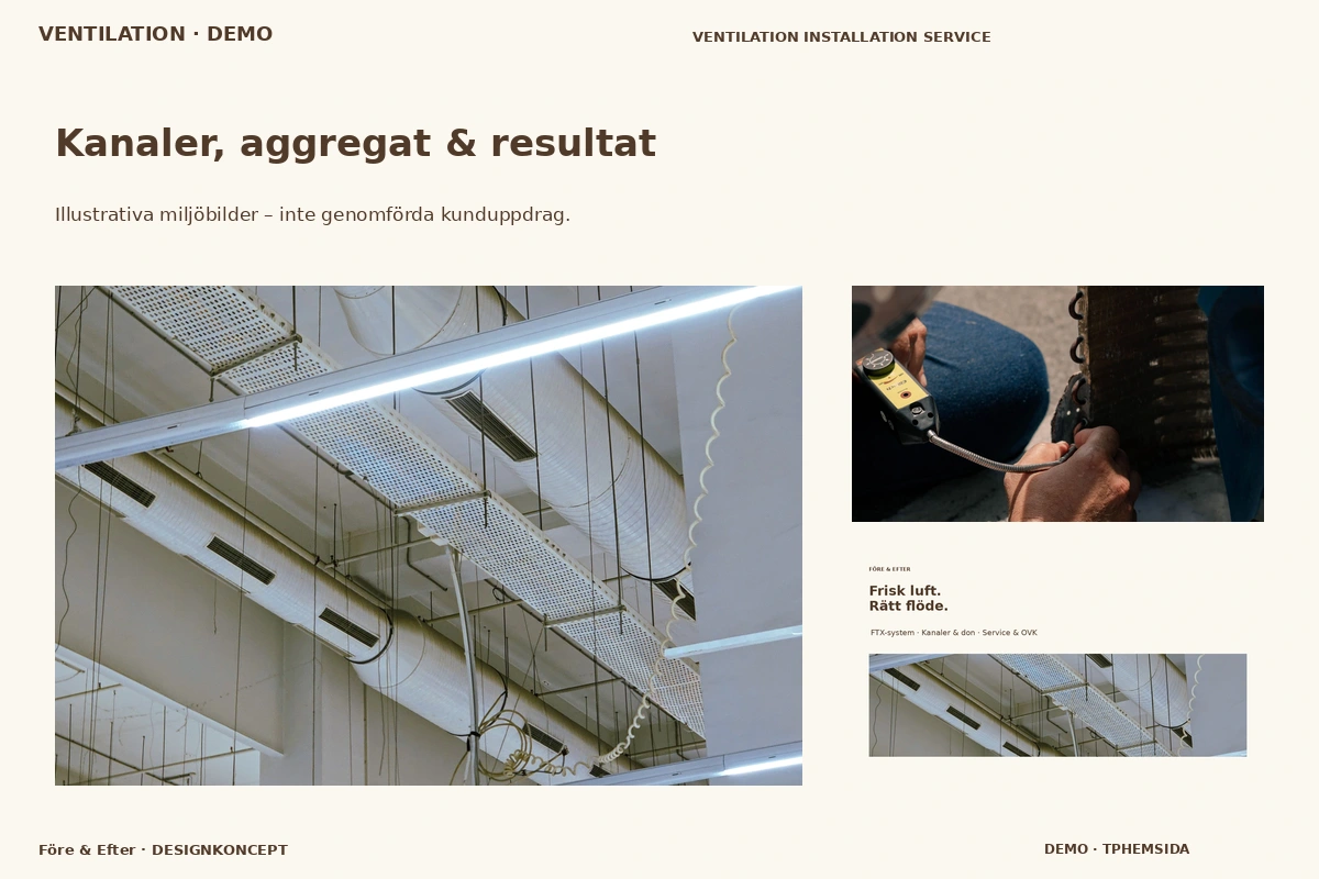 Före & Efter – Kanaler, aggregat & resultat för ventilation