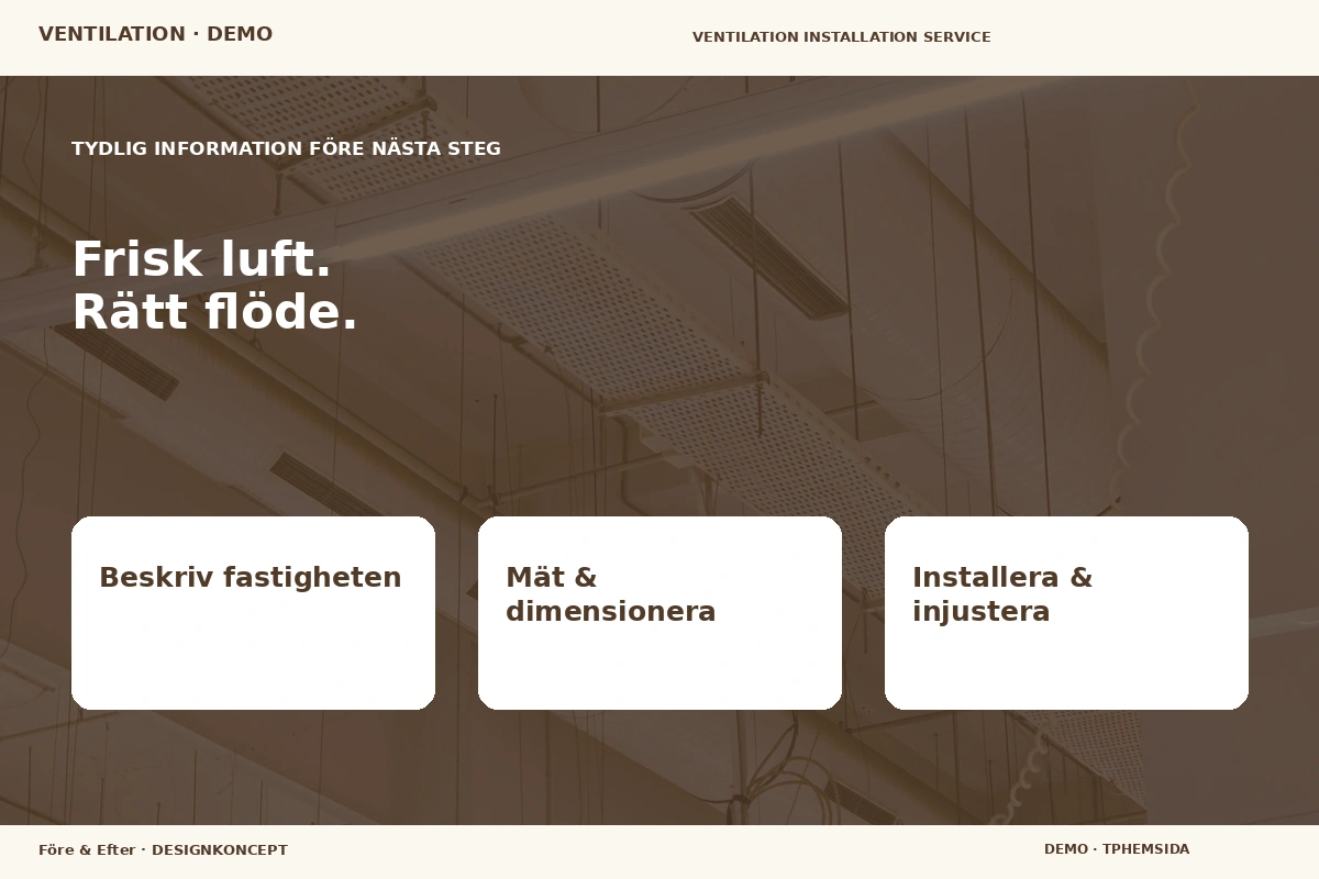 Före & Efter – Inför ditt val för ventilation