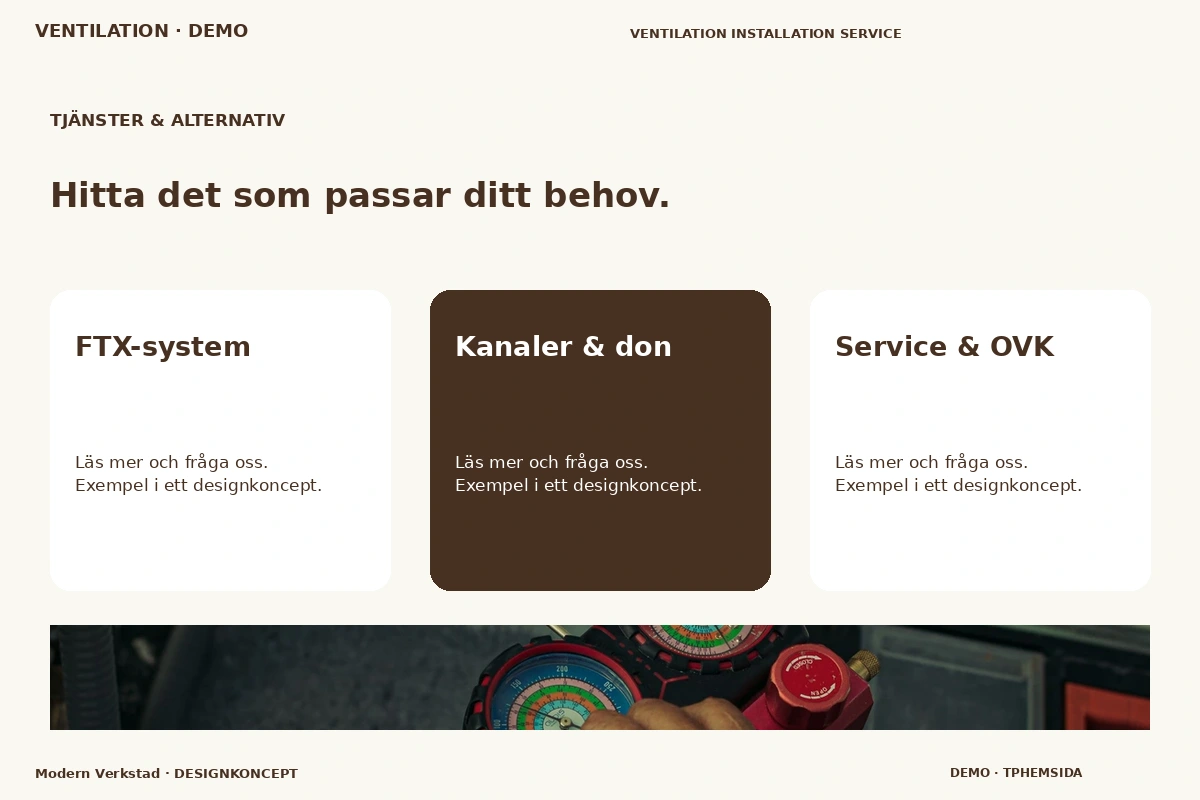 Modern Verkstad – Tjänster & alternativ för ventilation
