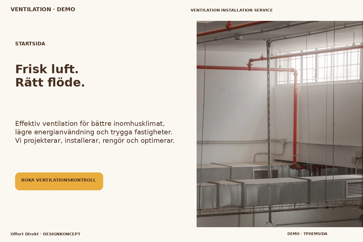 Offert Direkt – Startsida för ventilation
