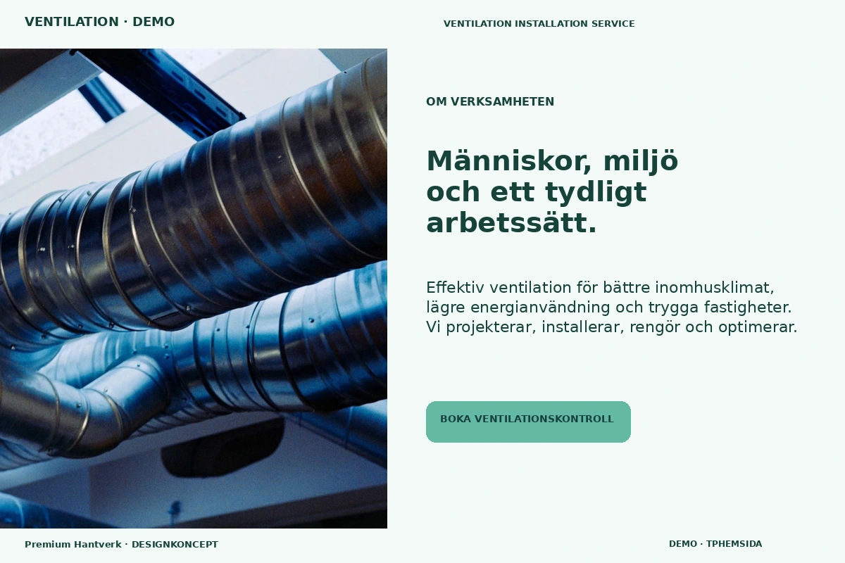 Premium Hantverk – Om verksamheten för ventilation