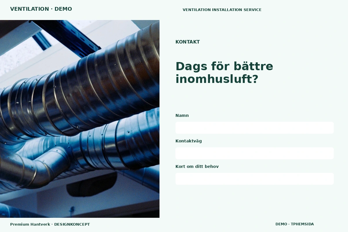 Premium Hantverk – Kontakt för ventilation