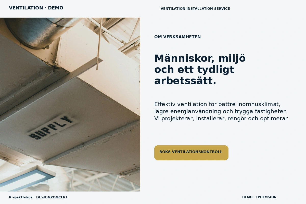 Projektfokus – Om verksamheten för ventilation