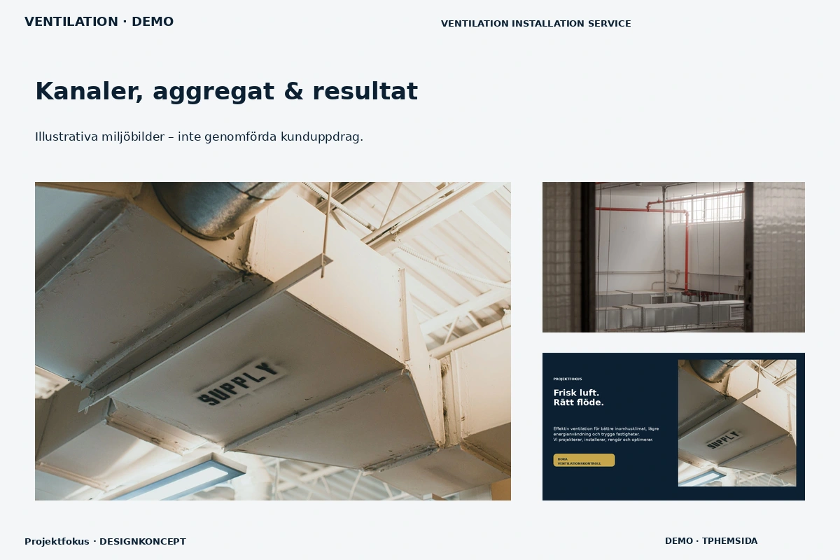 Projektfokus – Kanaler, aggregat & resultat för ventilation