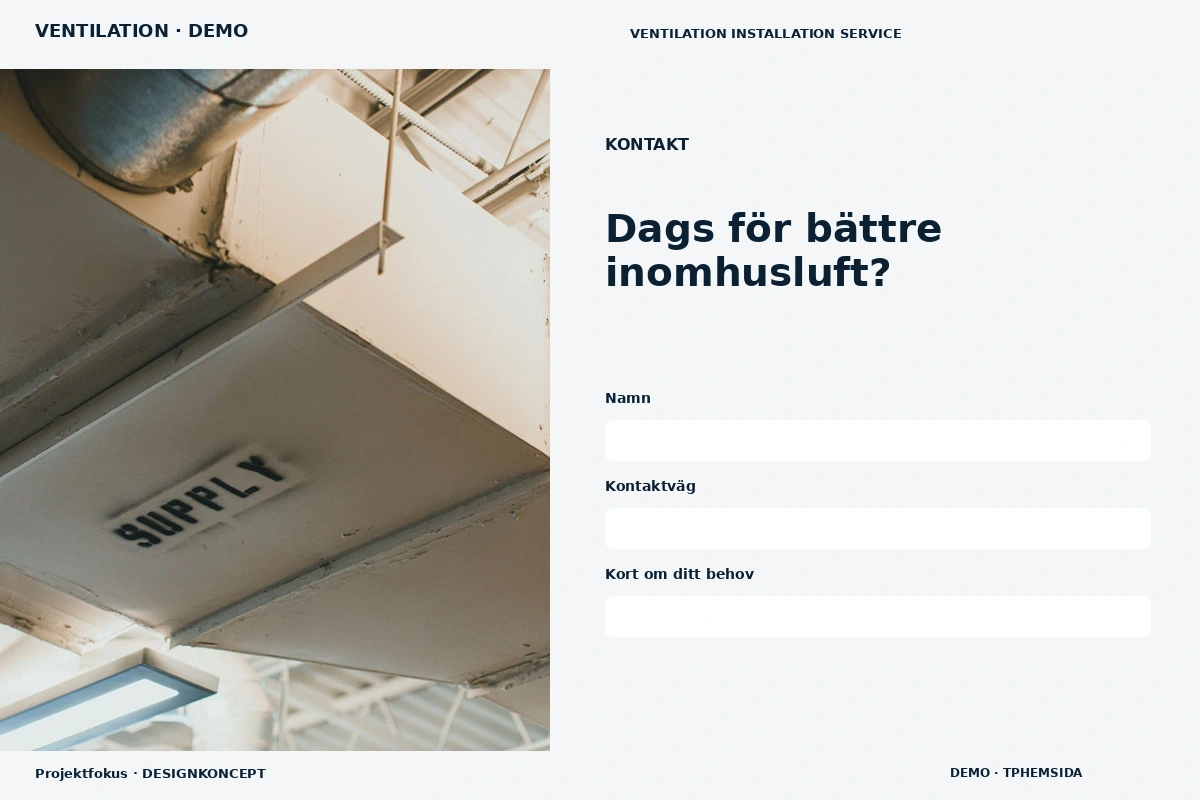 Projektfokus – Kontakt för ventilation