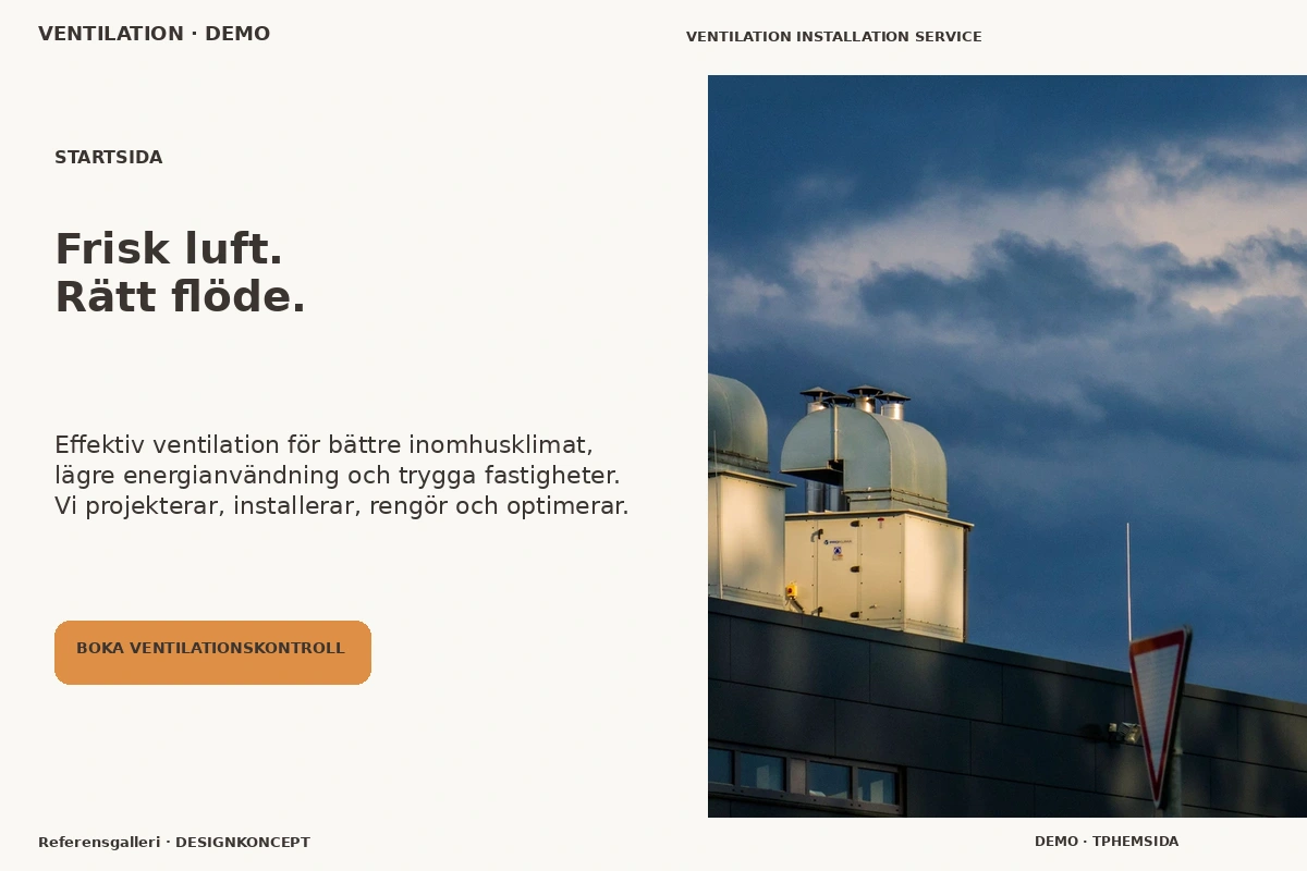 Referensgalleri – Startsida för ventilation
