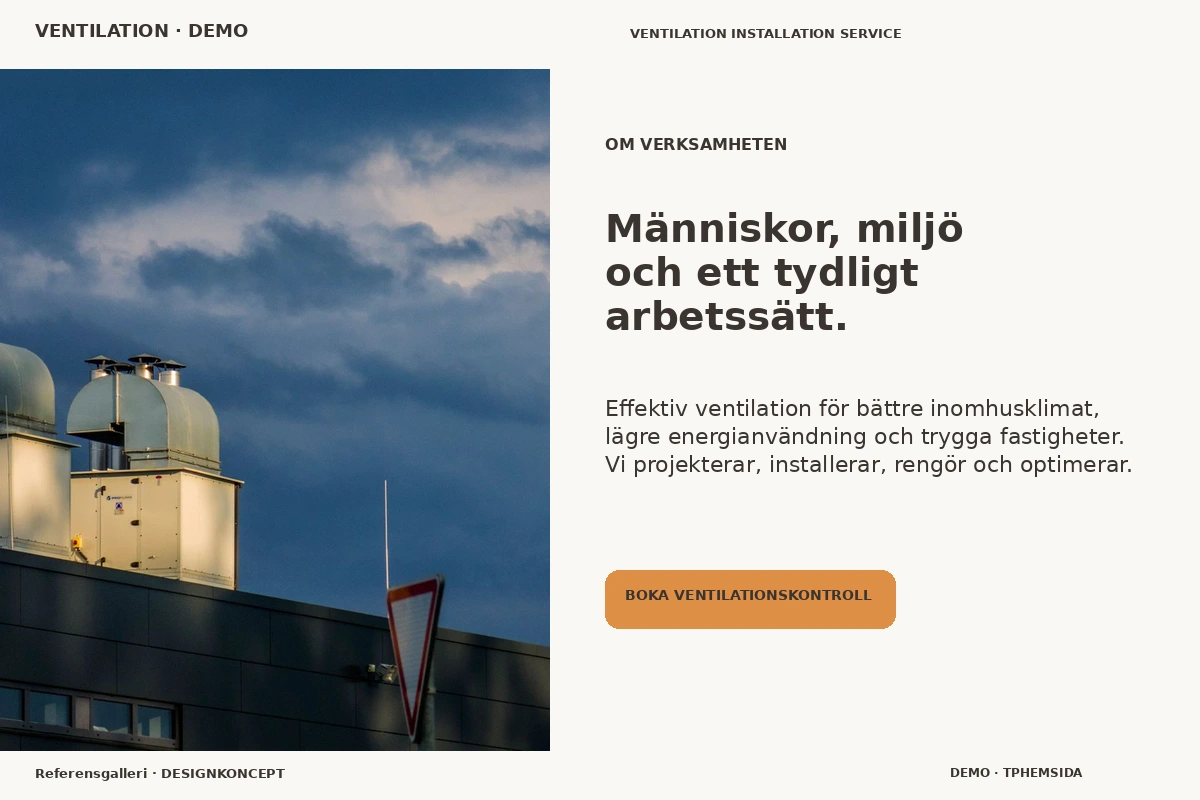 Referensgalleri – Om verksamheten för ventilation
