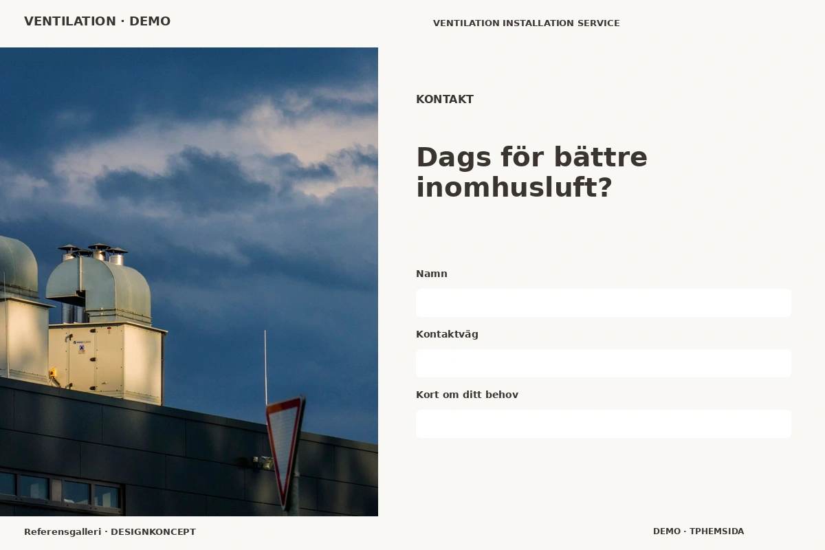 Referensgalleri – Kontakt för ventilation
