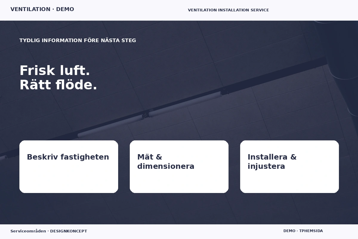 Serviceområden – Inför ditt val för ventilation