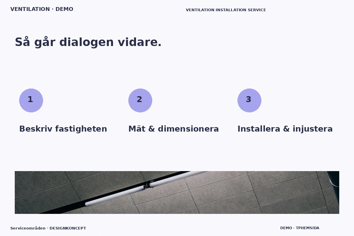 Serviceområden – Så fungerar dialogen för ventilation