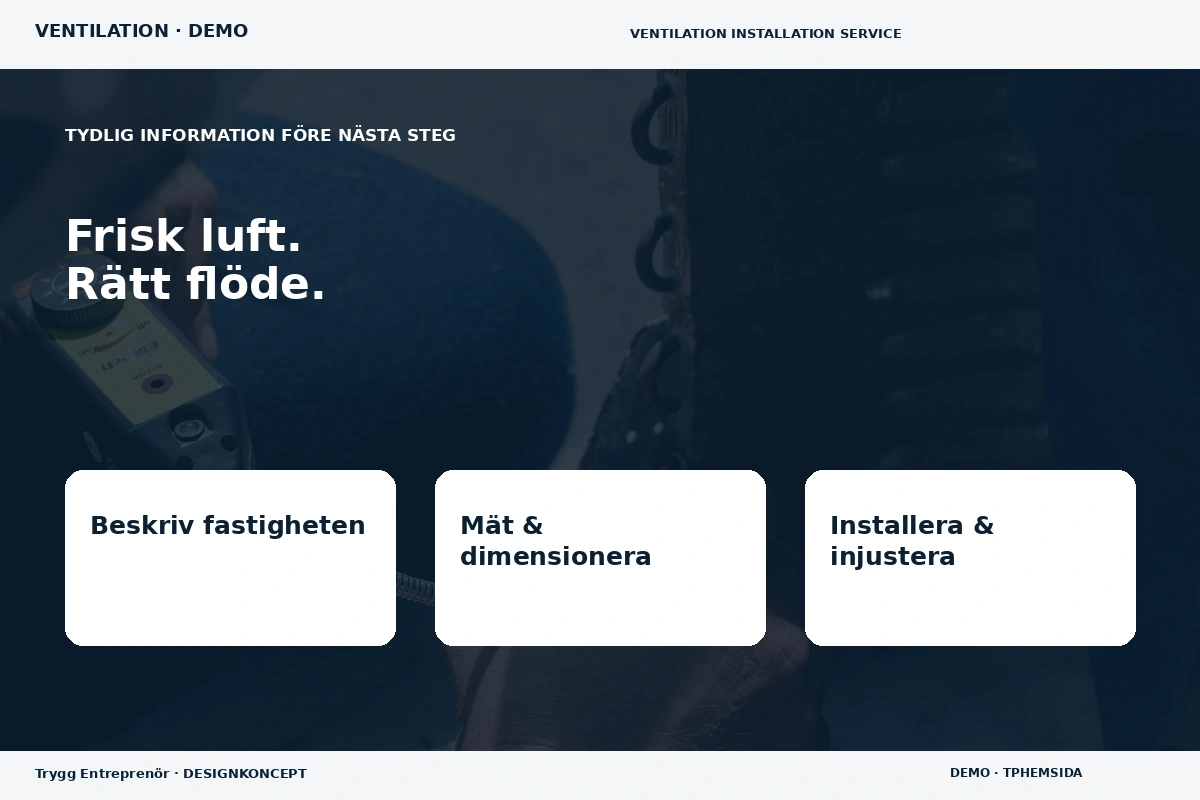 Trygg Entreprenör – Inför ditt val för ventilation