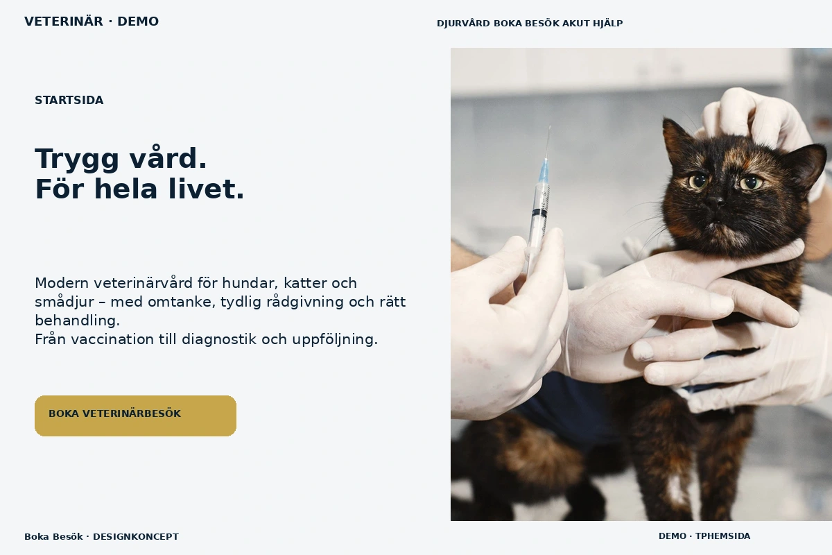 Boka Besök – Startsida för veterinär