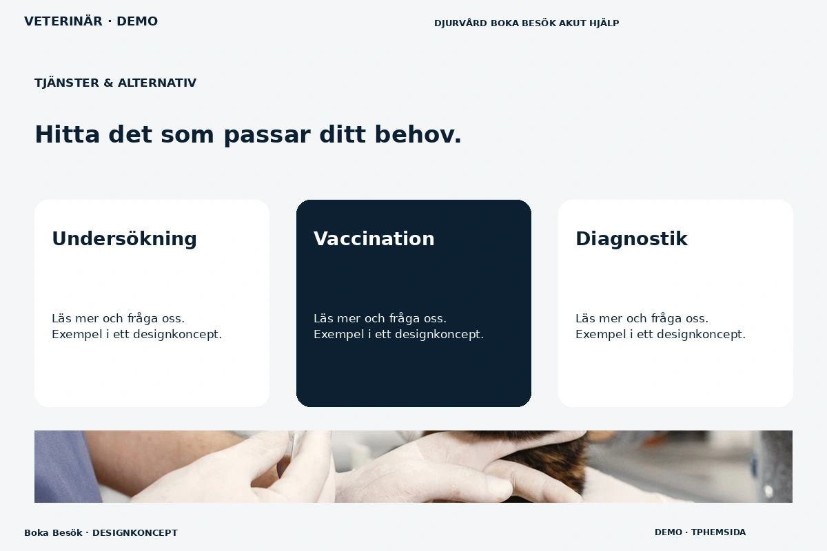 Boka Besök – Tjänster & alternativ för veterinär