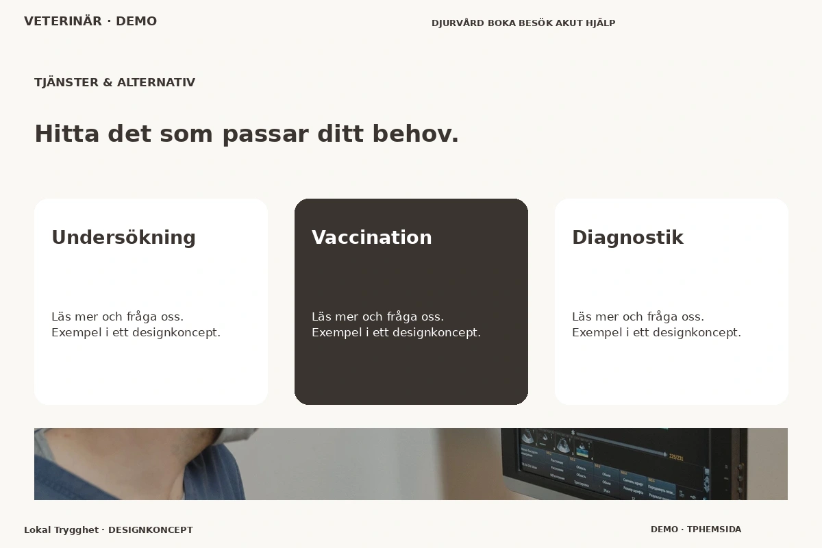 Lokal Trygghet – Tjänster & alternativ för veterinär