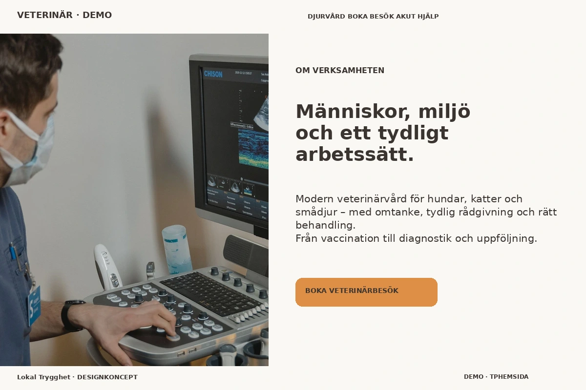 Lokal Trygghet – Om verksamheten för veterinär