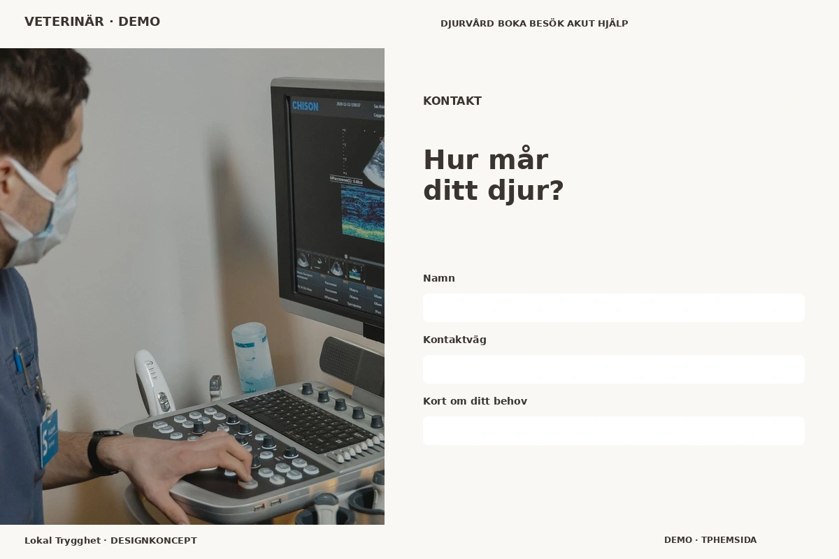 Lokal Trygghet – Kontakt för veterinär