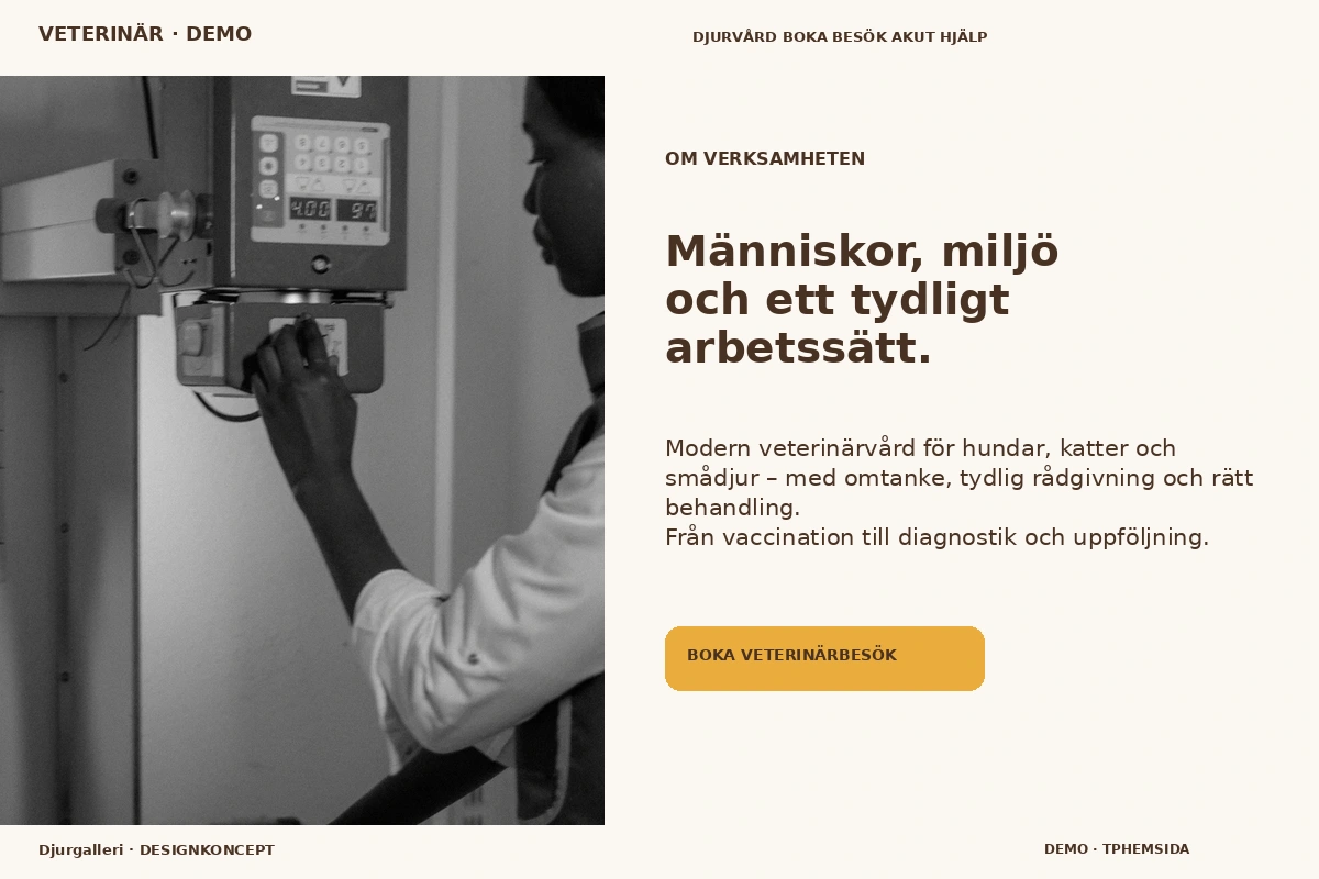 Djurgalleri – Om verksamheten för veterinär