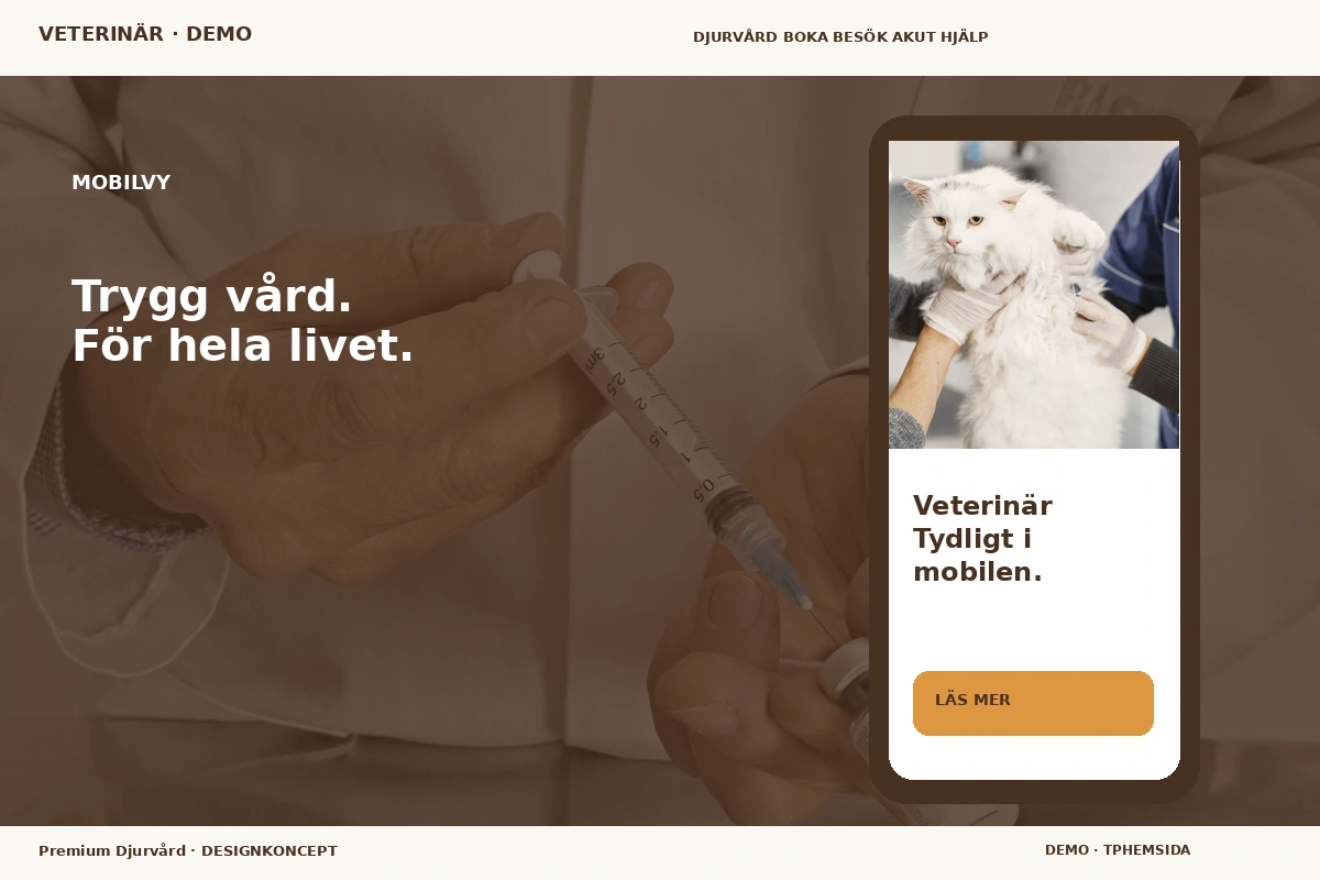 Premium Djurvård – Mobilvy för veterinär