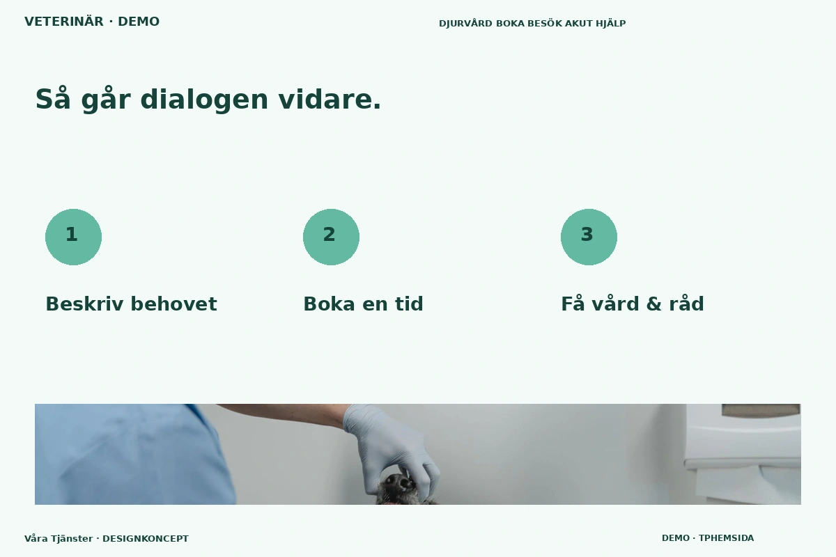 Våra Tjänster – Så fungerar dialogen för veterinär