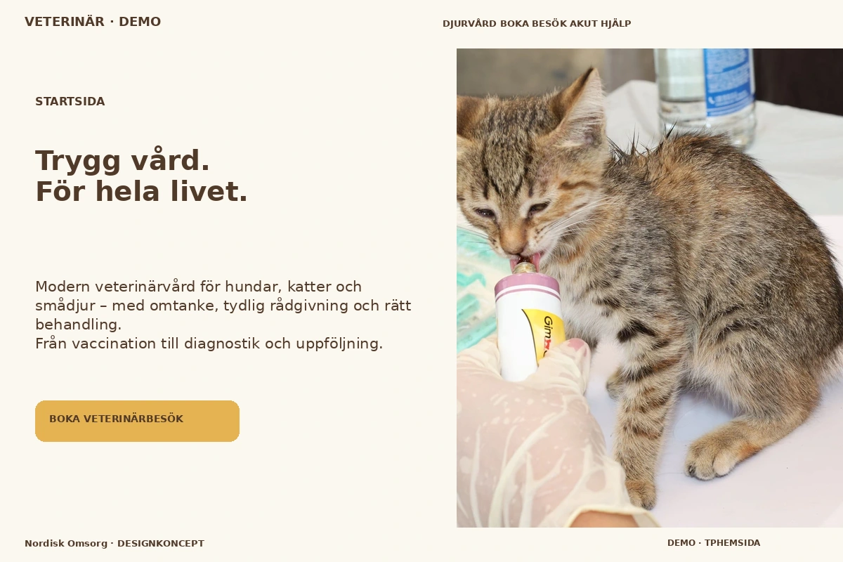 Nordisk Omsorg – Startsida för veterinär