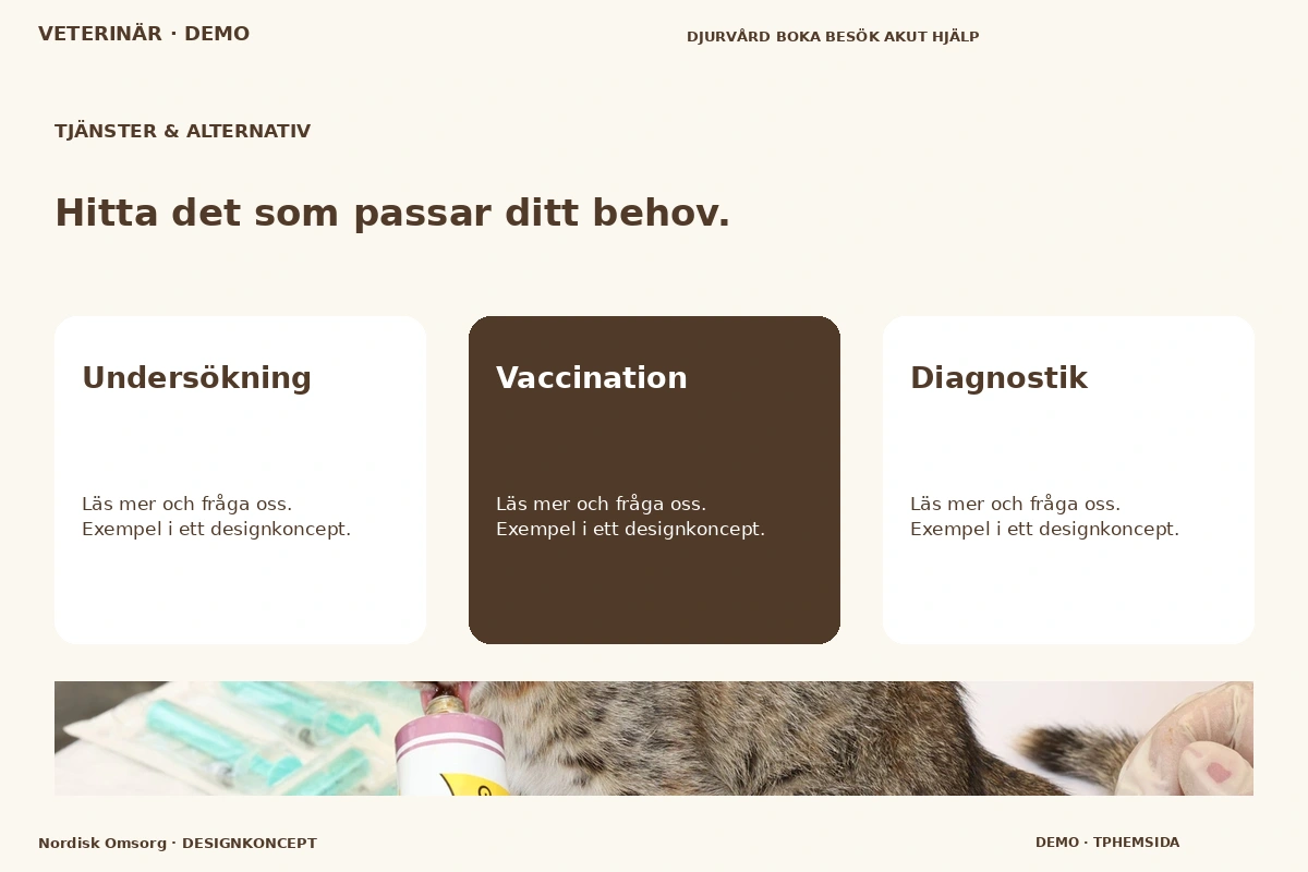 Nordisk Omsorg – Tjänster & alternativ för veterinär