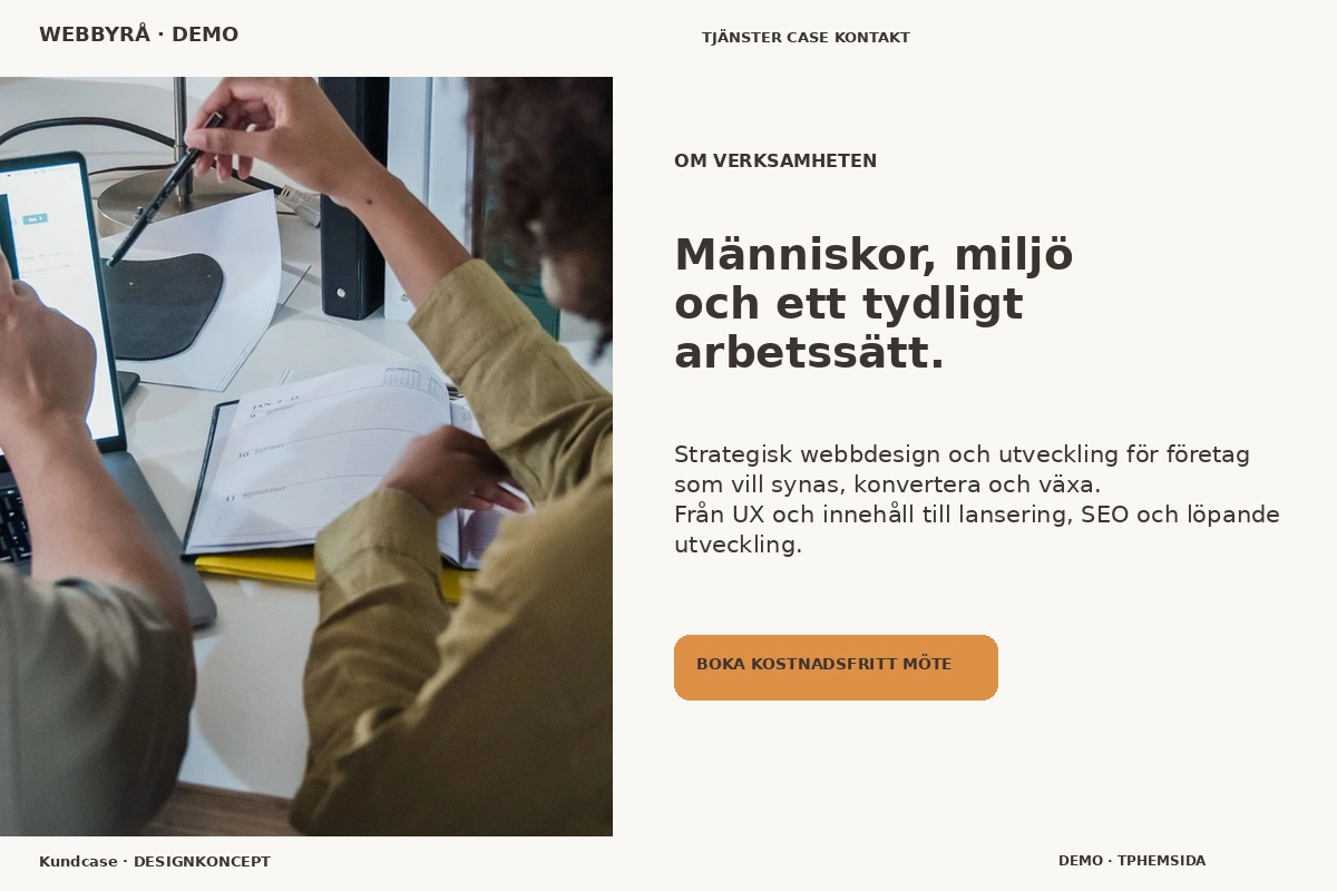 Kundcase – Om verksamheten för webbyrå