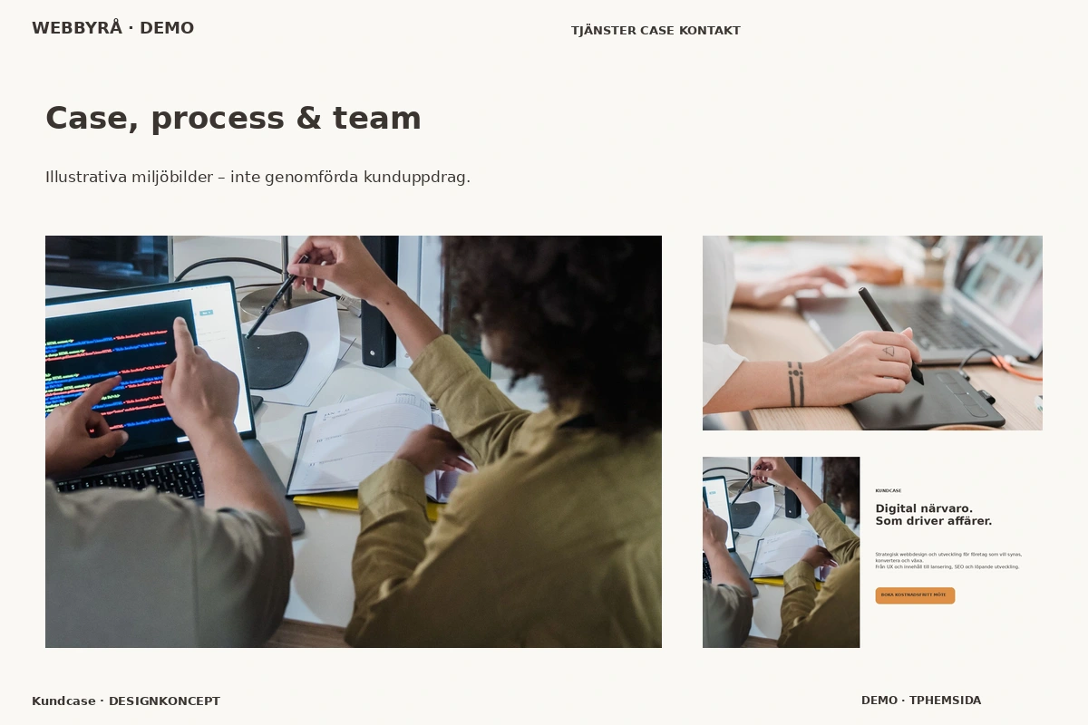Kundcase – Case, process & team för webbyrå