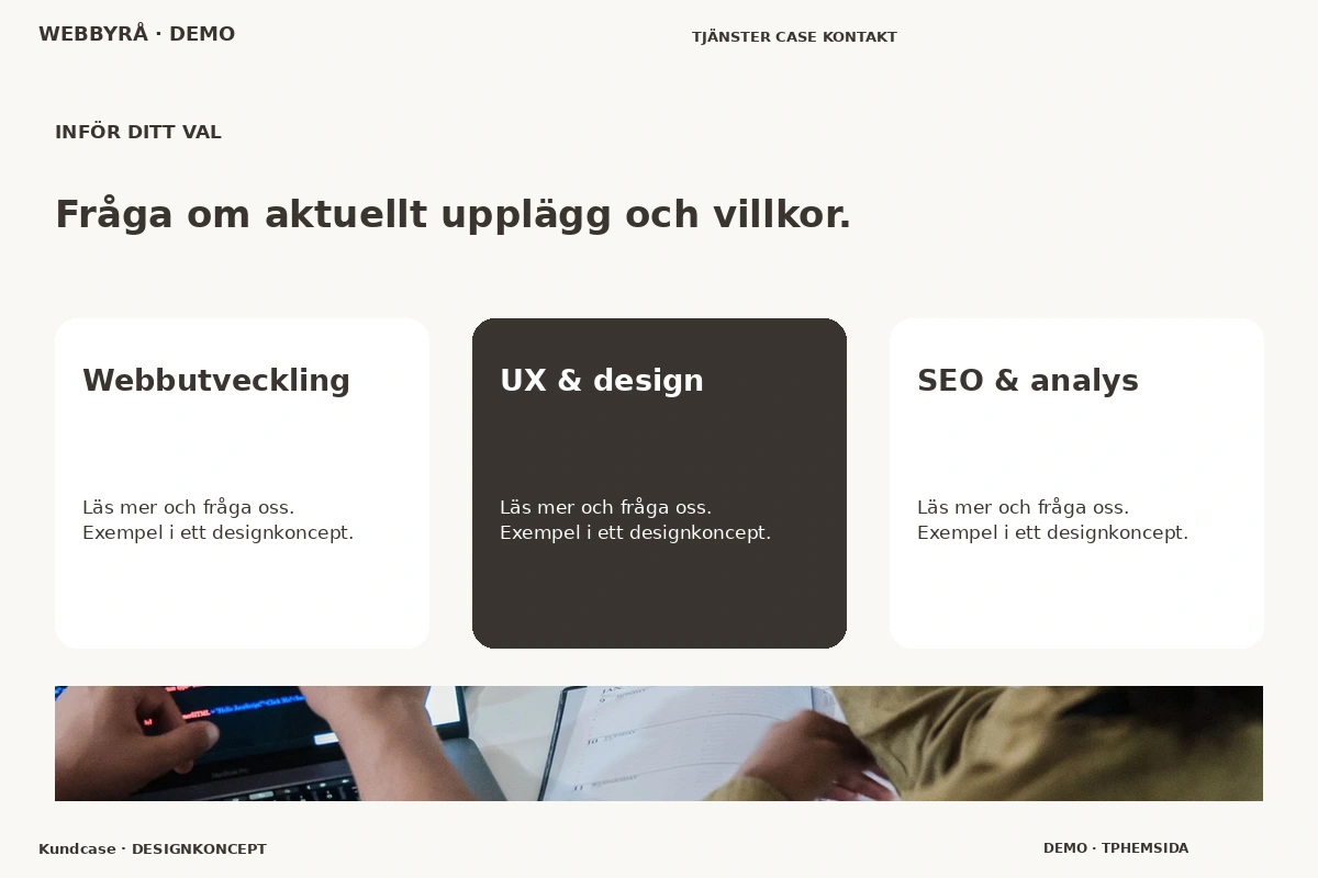 Kundcase – Alternativ & villkor för webbyrå