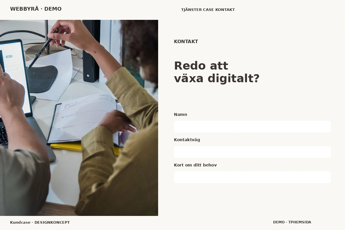 Kundcase – Kontakt för webbyrå
