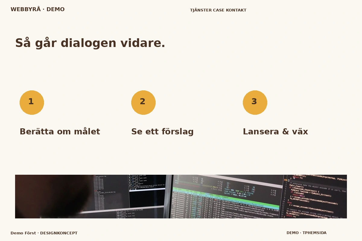 Demo Först – Så fungerar dialogen för webbyrå