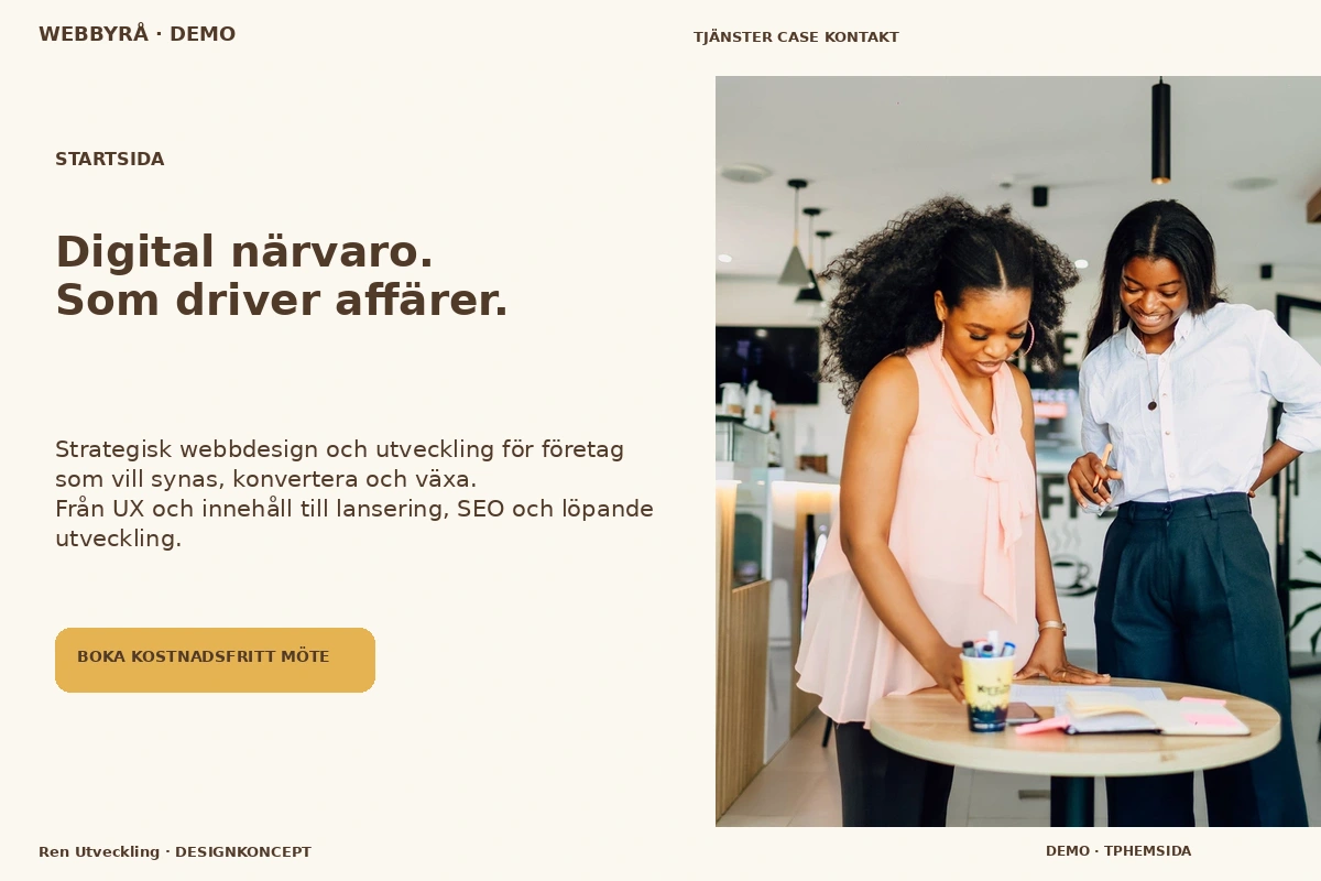 Ren Utveckling – Startsida för webbyrå