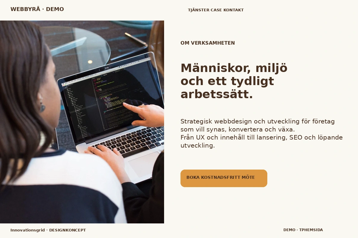 Innovationsgrid – Om verksamheten för webbyrå