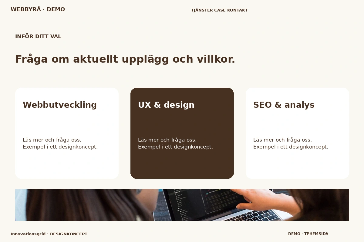 Innovationsgrid – Alternativ & villkor för webbyrå