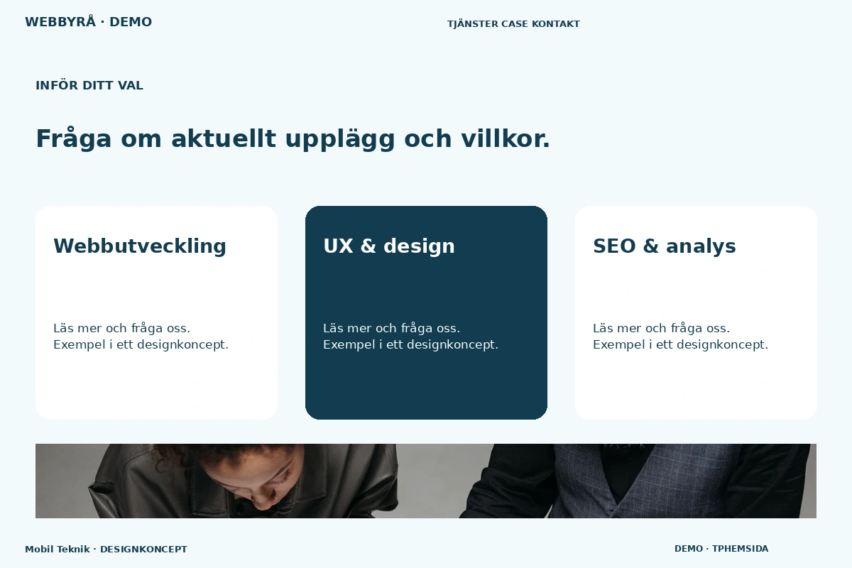 Mobil Teknik – Alternativ & villkor för webbyrå