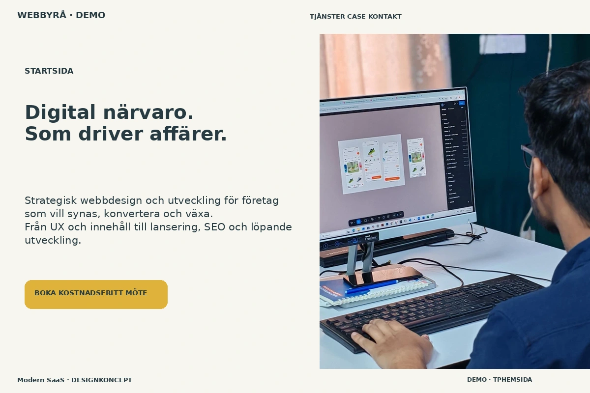 Modern SaaS – Startsida för webbyrå