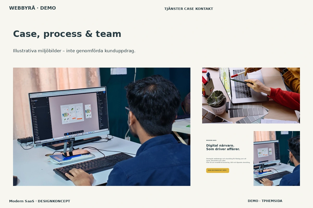Modern SaaS – Case, process & team för webbyrå
