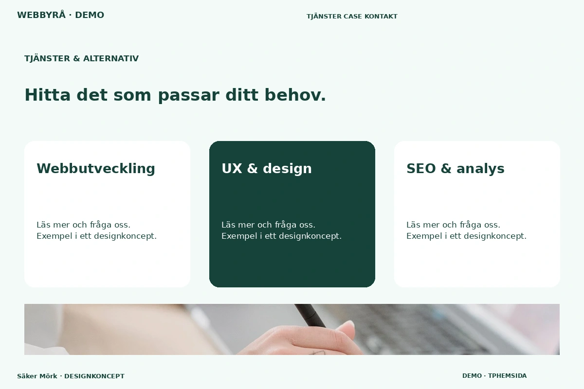 Säker Mörk – Tjänster & alternativ för webbyrå