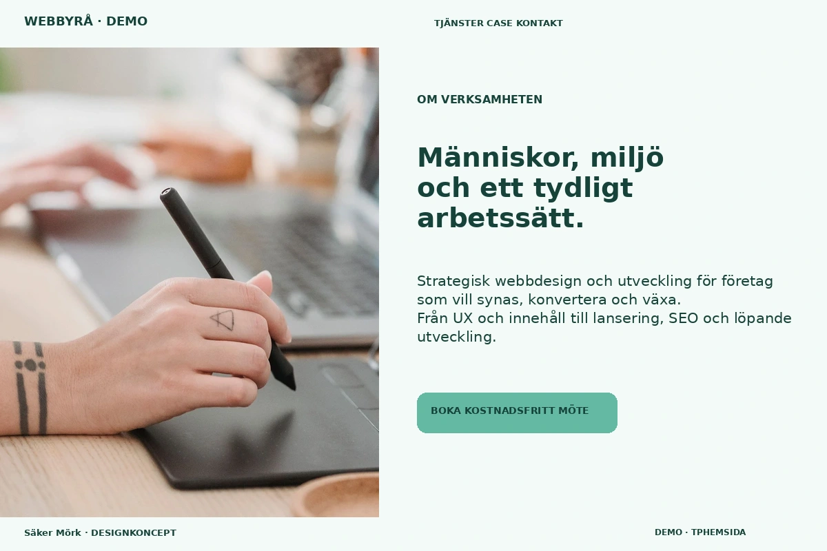 Säker Mörk – Om verksamheten för webbyrå
