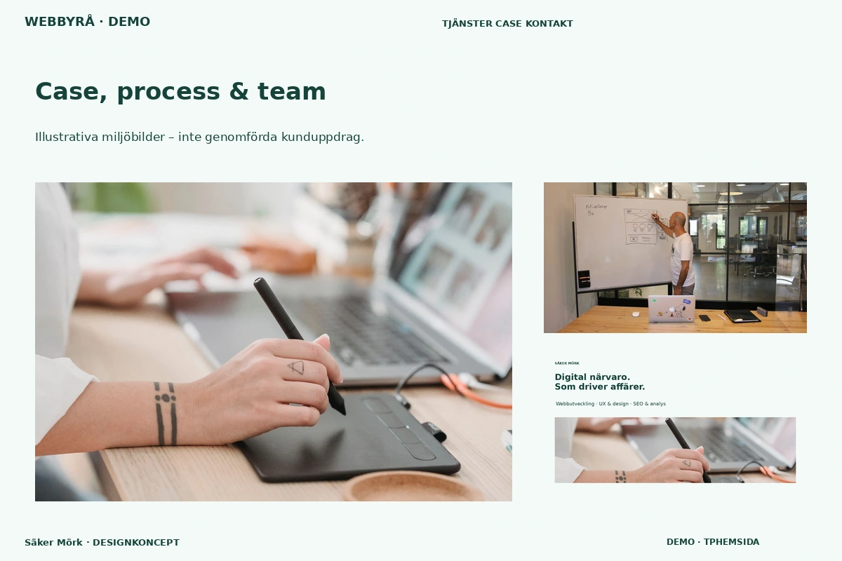 Säker Mörk – Case, process & team för webbyrå
