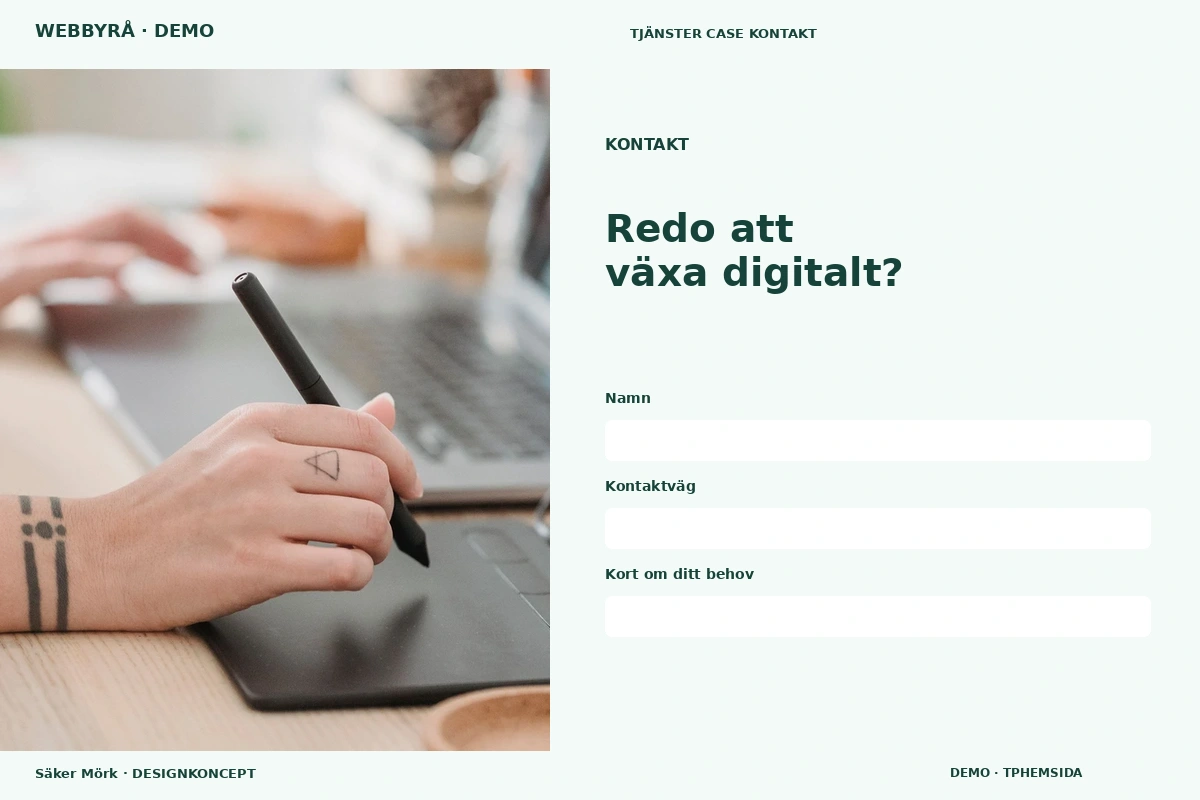 Säker Mörk – Kontakt för webbyrå