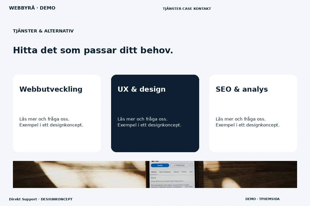 Direkt Support – Tjänster & alternativ för webbyrå