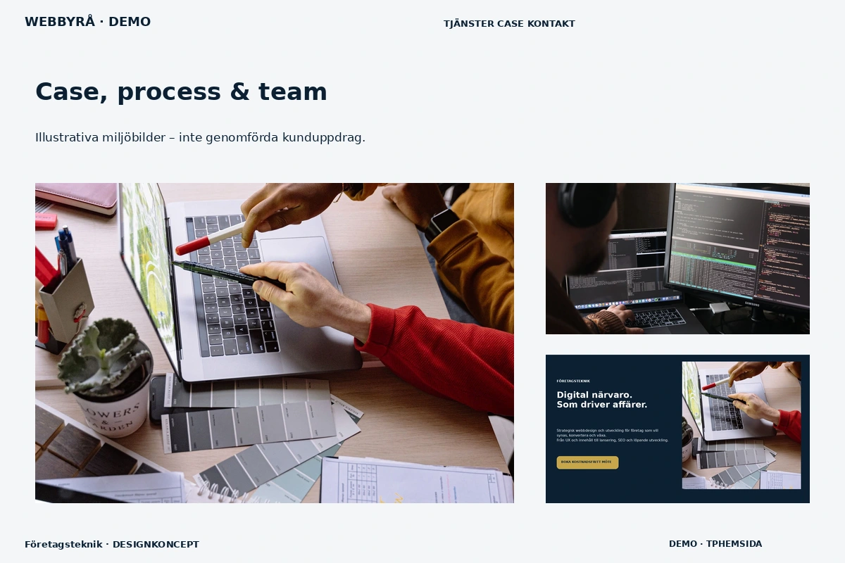 Företagsteknik – Case, process & team för webbyrå