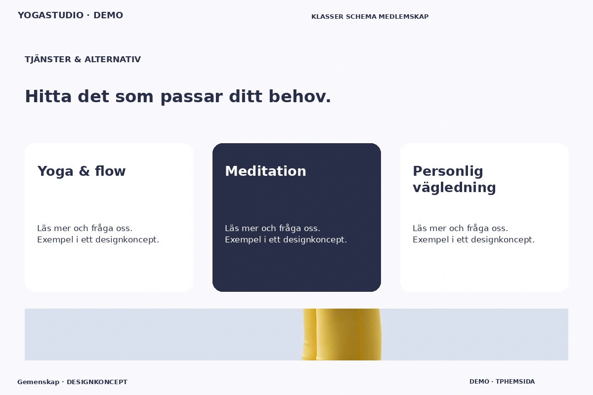 Gemenskap – Tjänster & alternativ för yogastudio