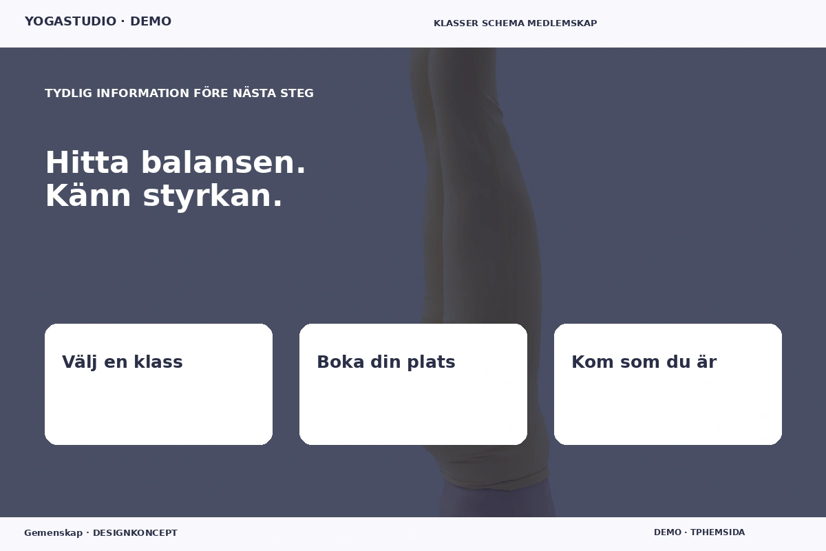 Gemenskap – Inför ditt val för yogastudio