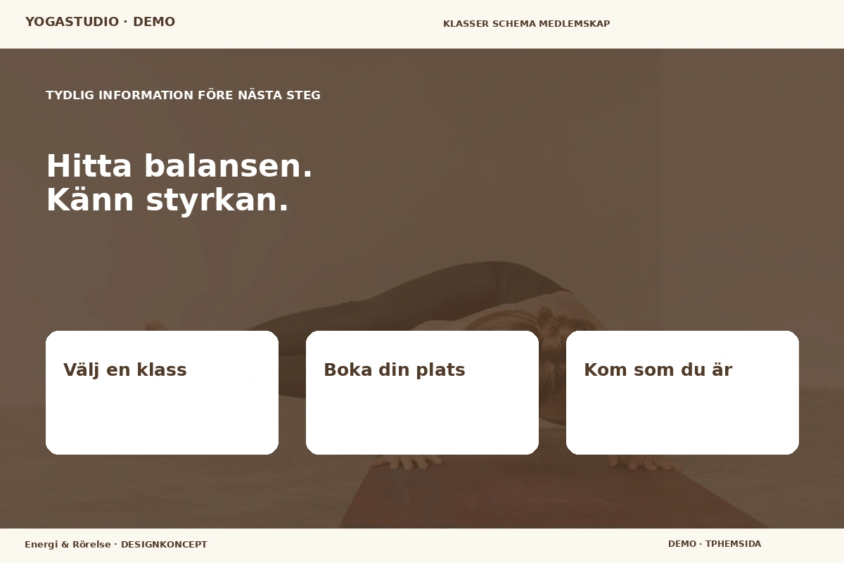 Energi & Rörelse – Inför ditt val för yogastudio