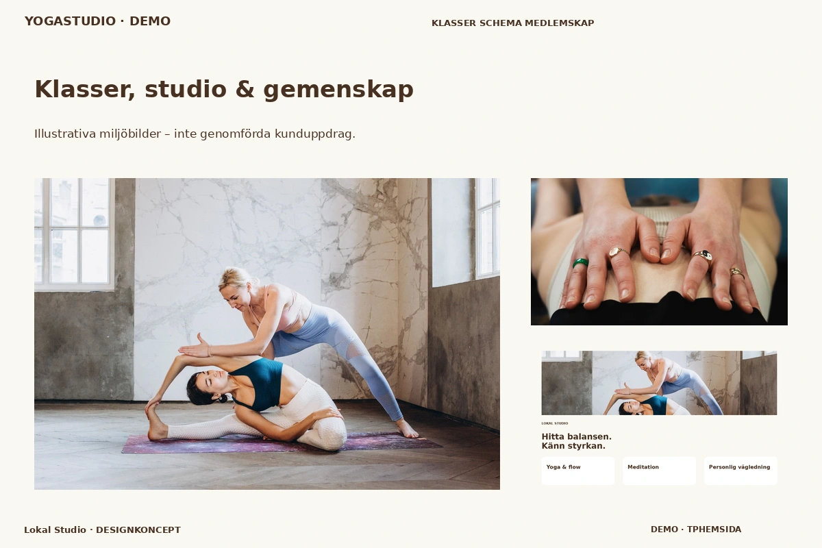 Lokal Studio – Klasser, studio & gemenskap för yogastudio