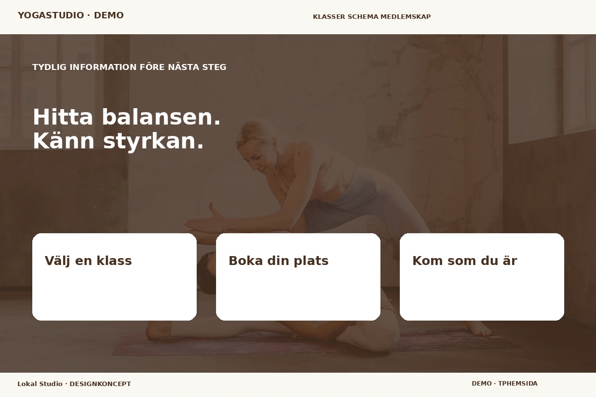 Lokal Studio – Inför ditt val för yogastudio